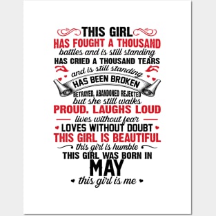 This Girl Was Born In May Posters and Art